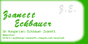 zsanett eckbauer business card